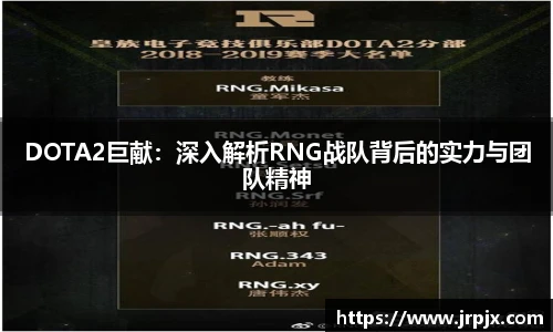 DOTA2巨献：深入解析RNG战队背后的实力与团队精神